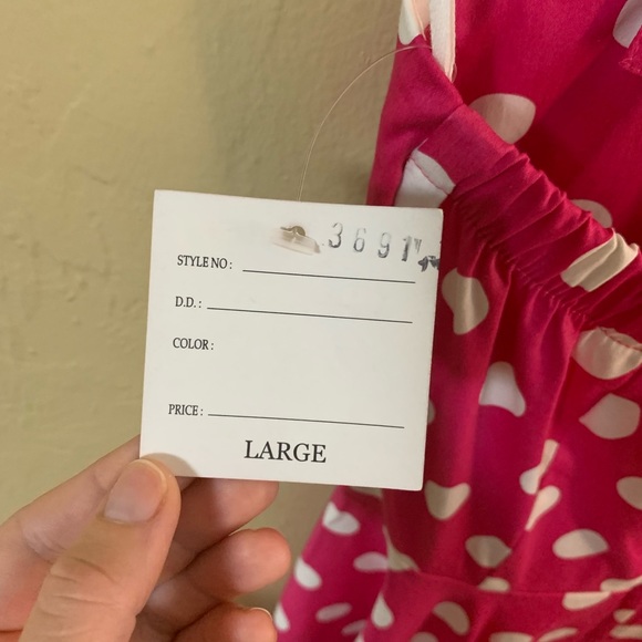 ModCloth pink polka dot halter A-line swing dress - Picture 5 of 12